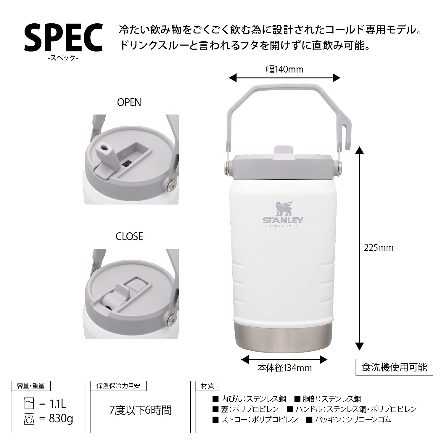 Amazon.co.jp: STANLEY(スタンレー) アイスフローフリップストロー
